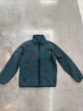 Vintage 90s Patagonia Synchilla Full-Zip Fleece Jacket — Teal/Dark Green, Size M